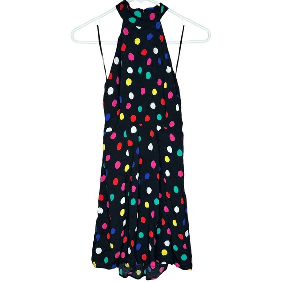 RIXO Target Colorful Polka Dot Black Mini Dress Size XS - Picture 2 of 15
